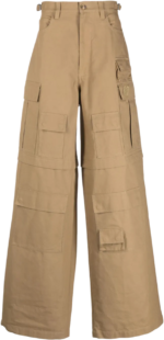 Calça wide leg de algodão